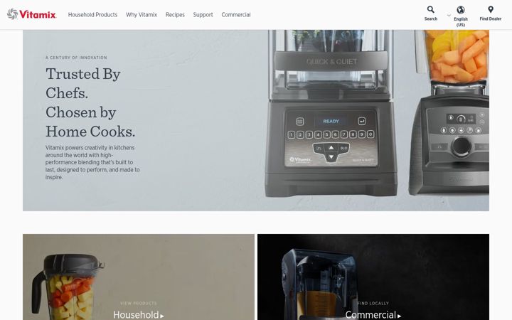 Screenshot του vitamix.com
