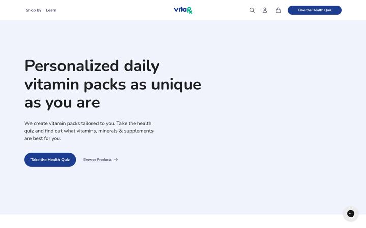 Screenshot of vitarx.co