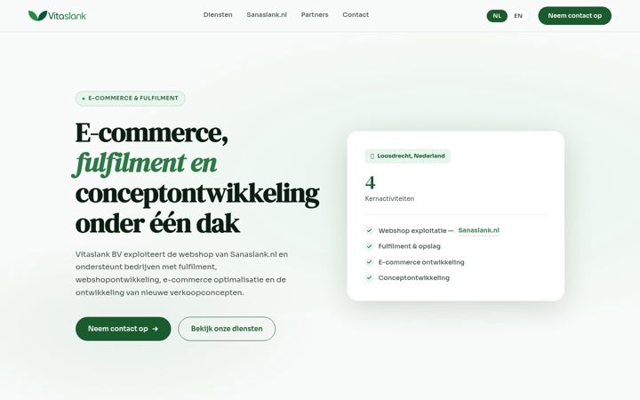 Screenshot του vitaslank.nl