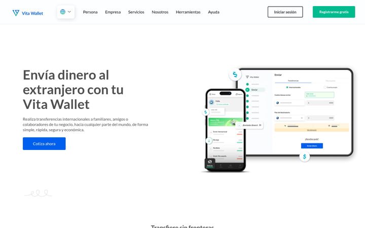 Screenshot of vitawallet.io
