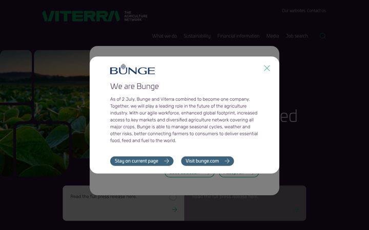 Screenshot of viterra.com