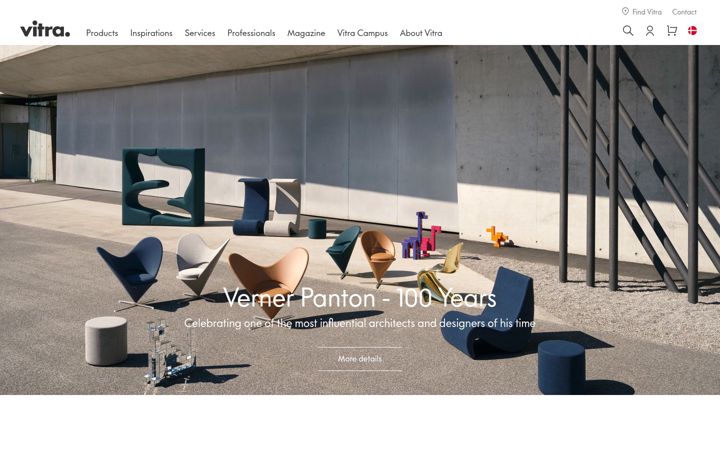 Screenshot von vitra.com