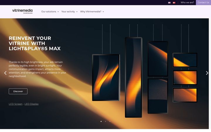 Screenshot of vitrinemedia.com