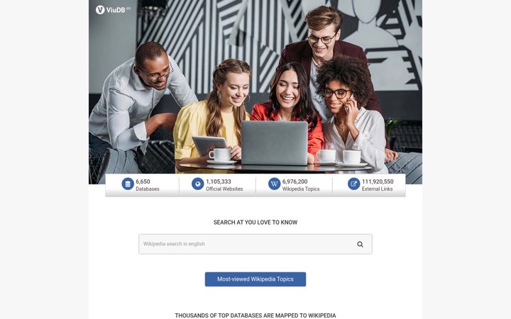 Screenshot of viudb.com