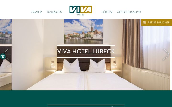 Kuvakaappaus sivustosta viva-hotel.de