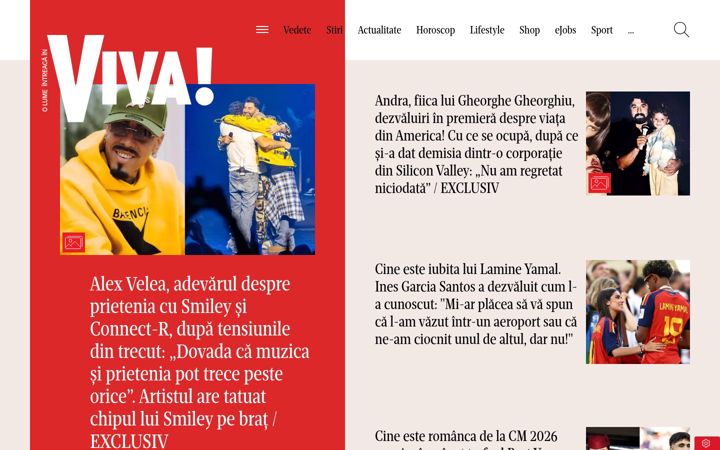 Screenshot of viva.ro