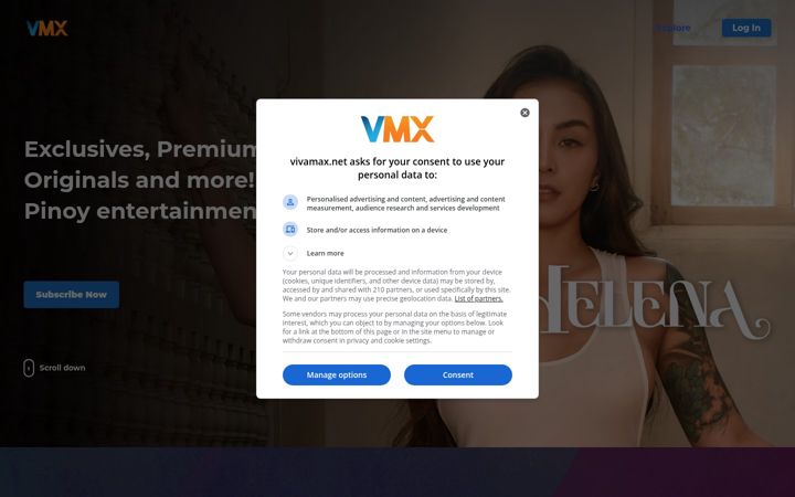 Screenshot of vivamax.net