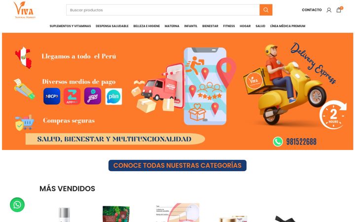 Screenshot von vivanaturalmarket.pe