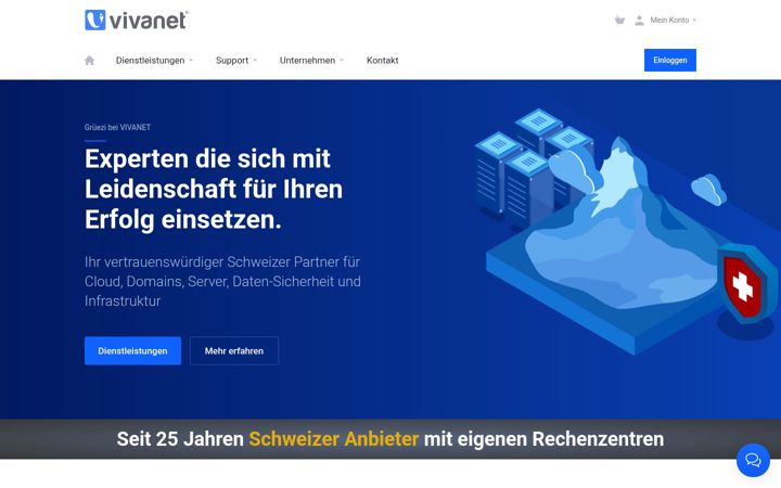 Screenshot of vivanet.ch