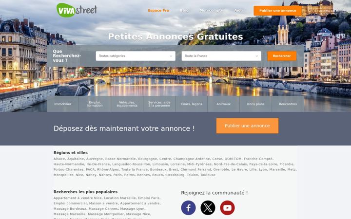 Screenshot of vivastreet.com