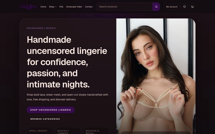 Screenshot of vivbliss.com