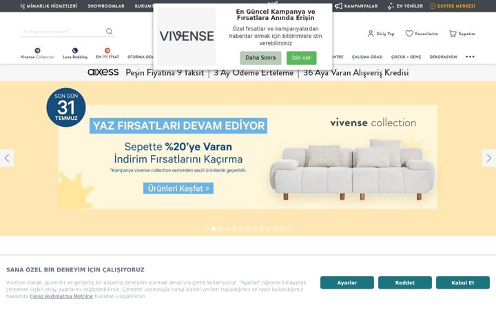 Screenshot of vivense.com