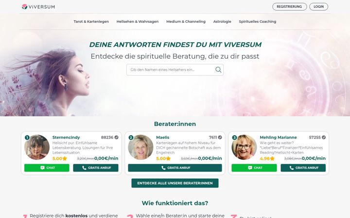 Screenshot of viversum.de
