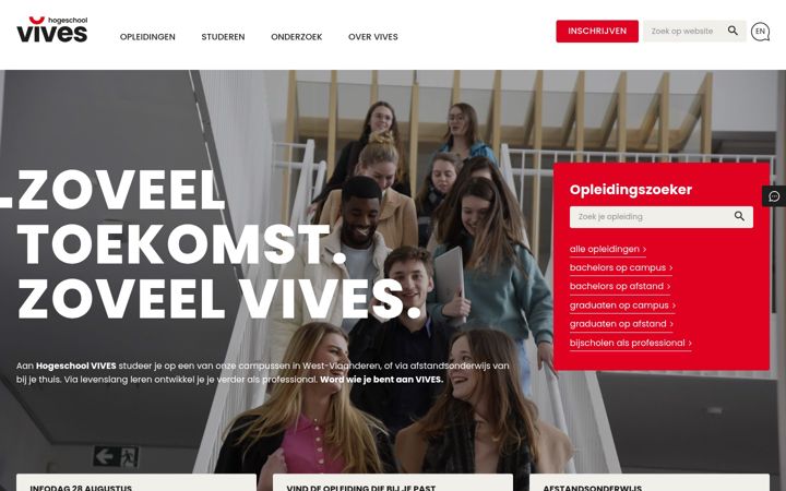 Screenshot of vives.be