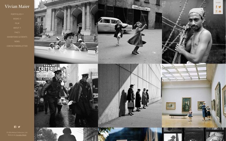 Skjermbilde av vivianmaier.com
