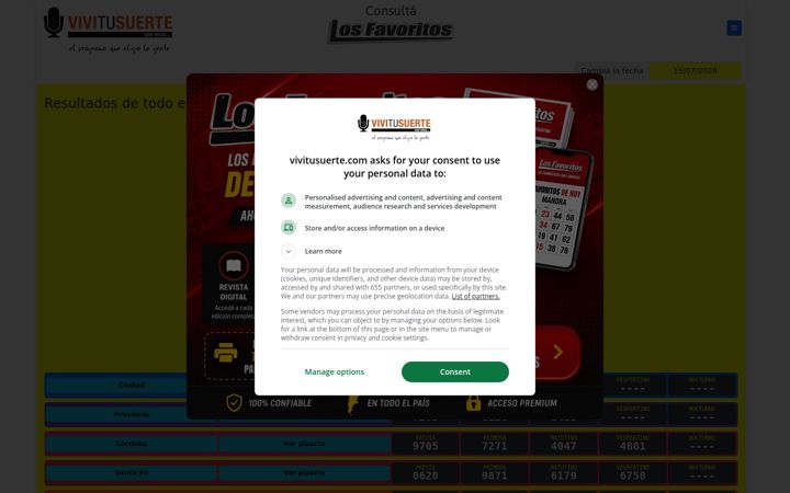Skjermbilde av vivitusuerte.com
