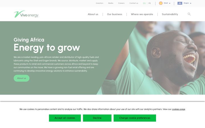 Screenshot of vivoenergy.com