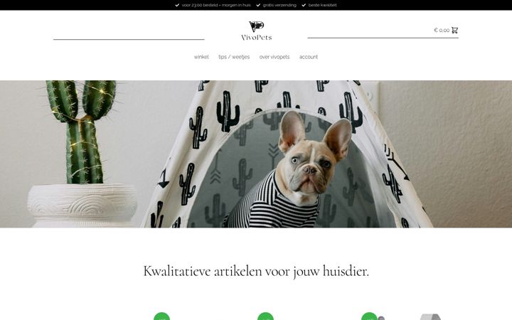 Skærmbillede af vivopets.nl