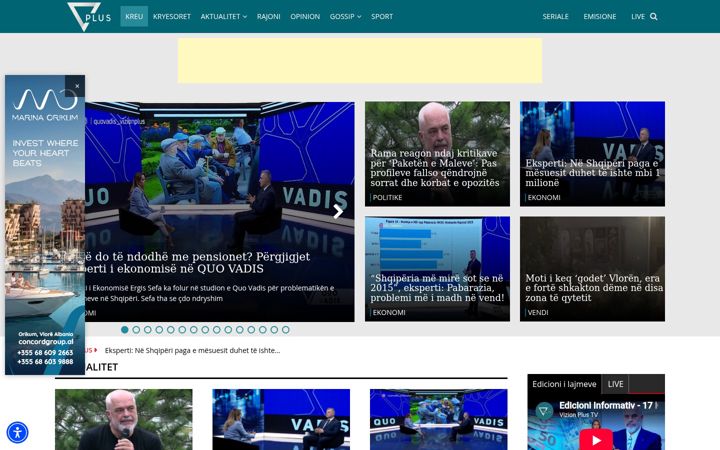 Екранна снимка на vizionplus.tv