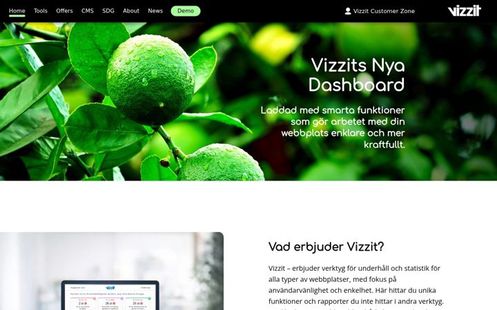 Snímek obrazovky vizzit.se