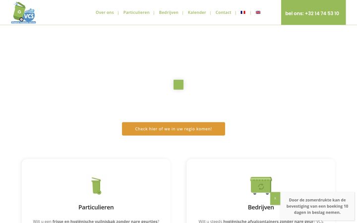 Zrzut ekranu vlaamsecontainerservice.be