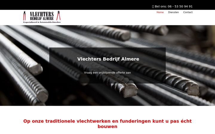 Snímek obrazovky vlechtersbedrijfalmere.nl