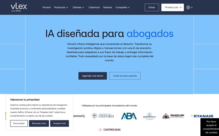 Screenshot of vlex.com.mx