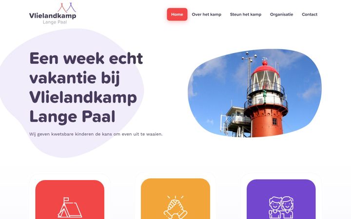Screenshot stránky vlielandkamplangepaal.nl