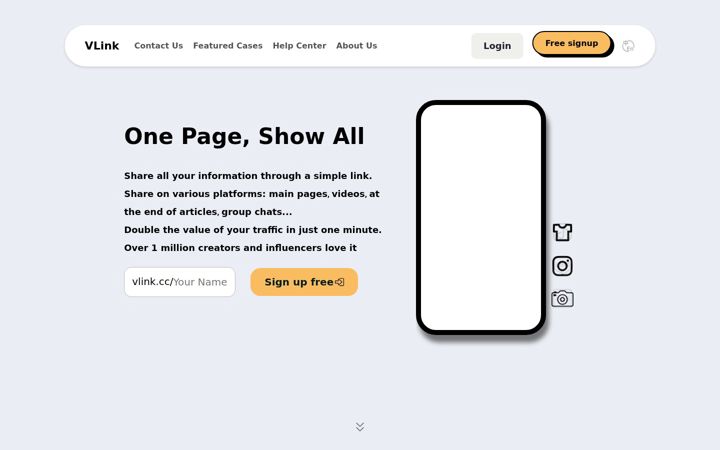 Screenshot of vlink.cc