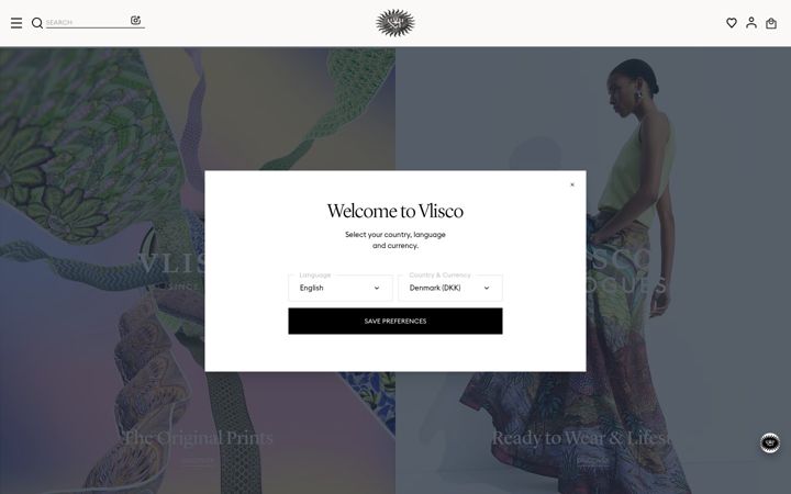 Skjámynd af vlisco.com