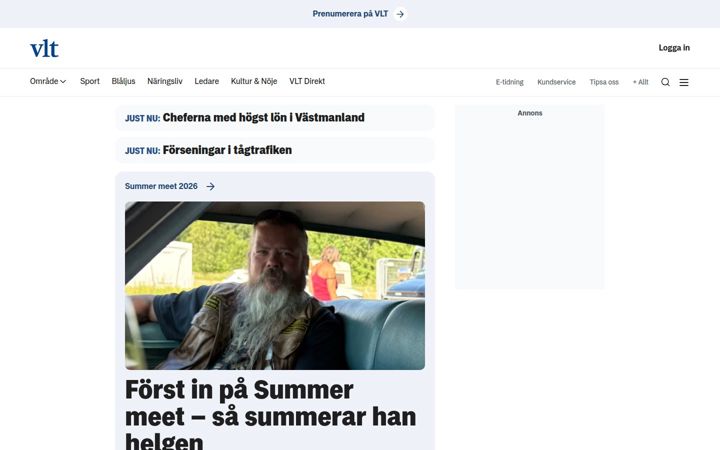 Screenshot of vlt.se