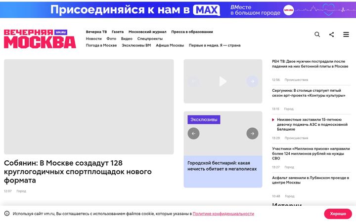 Ekraanipilt saidist vm.ru