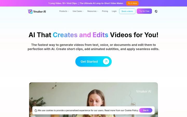 Screenshot of vmaker.com