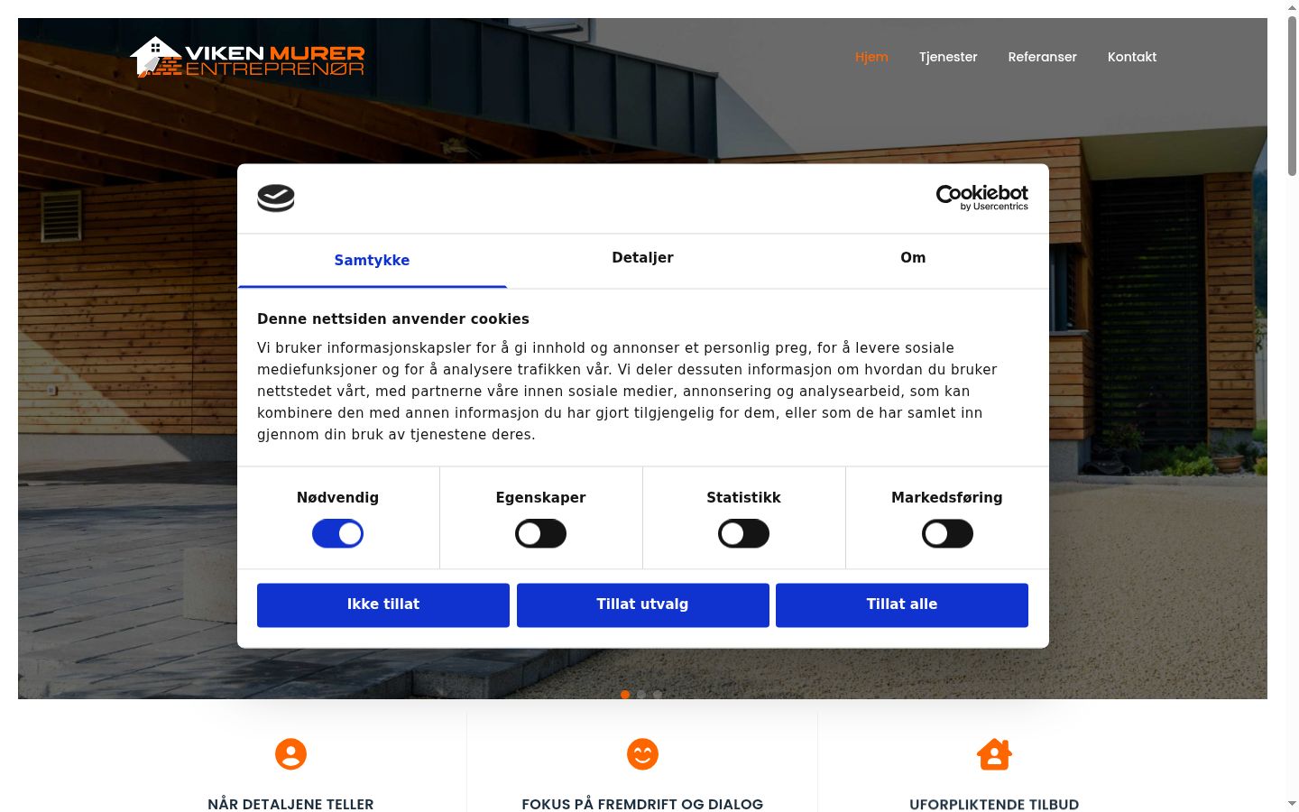 Screenshot tal-banner tal-kunsens muri qabel kwalunkwe interazzjoni