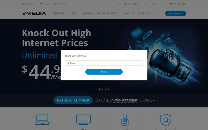Screenshot of vmedia.ca