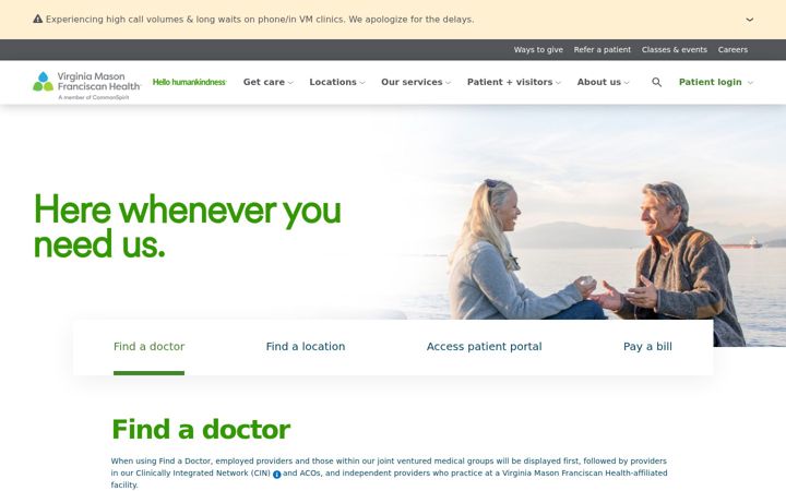 Screenshot of vmfh.org