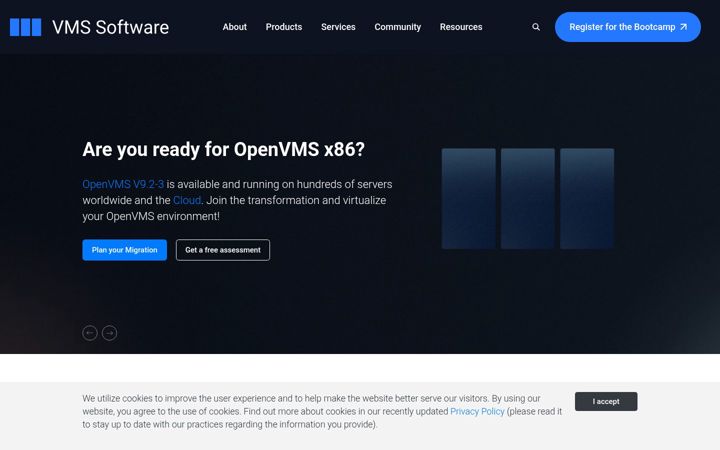 Screenshot of vmssoftware.com