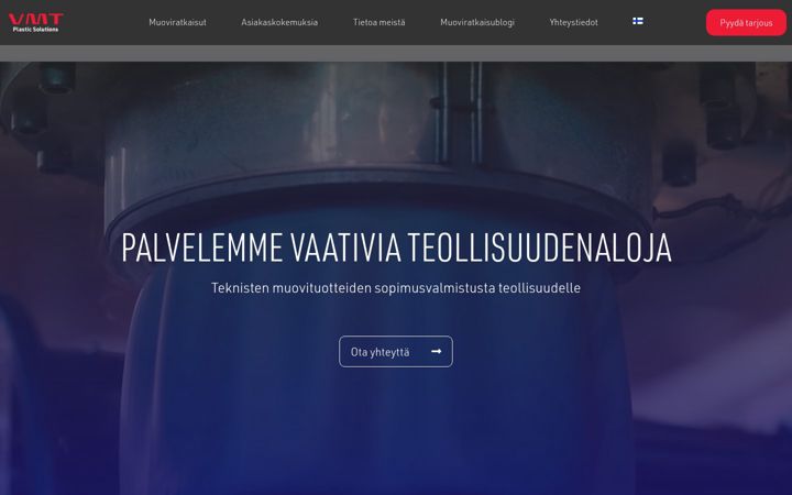 Zrzut ekranu vmtplastic.fi