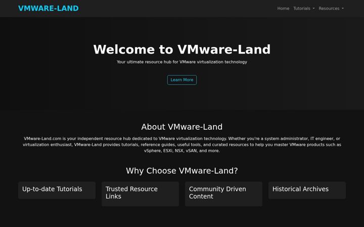 Screenshot of vmware-land.com