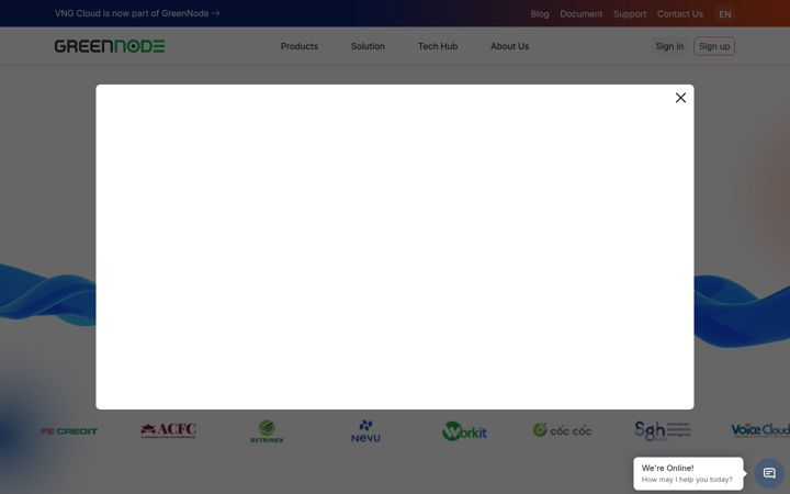 Snimka zaslona za vngcloud.vn