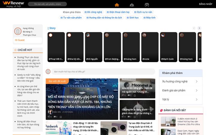 Screenshot of vnreview.vn