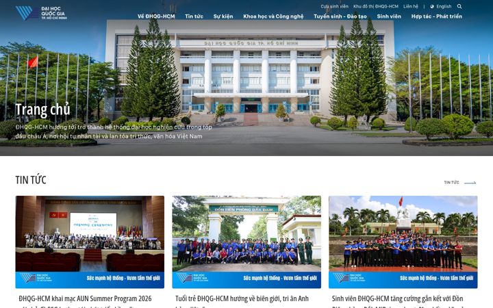 Screenshot of vnuhcm.edu.vn