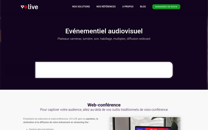 Screenshot of vo-live.fr