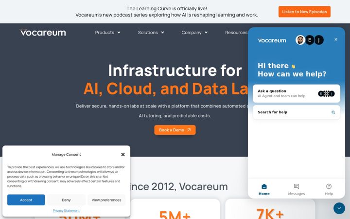 Екранна снимка на vocareum.com