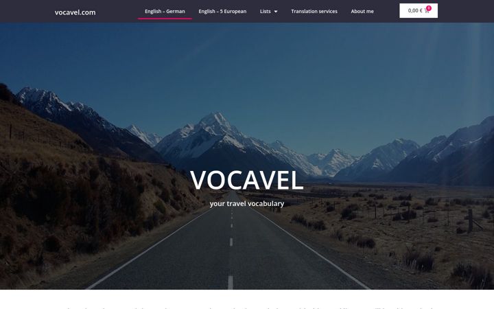 Captură de ecran a vocavel.com