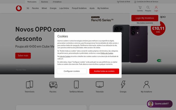 Ekrānuzņēmums no vodafone.pt