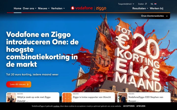 Screenshot of vodafoneziggo.nl