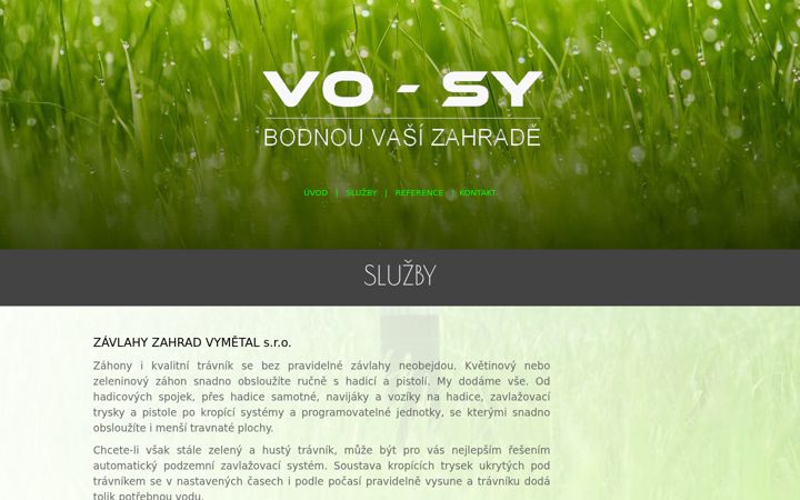 Screenshot von vodnisystemy.cz
