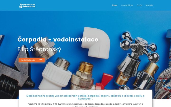 Screenshot stránky vodoinstalace-blatna.cz