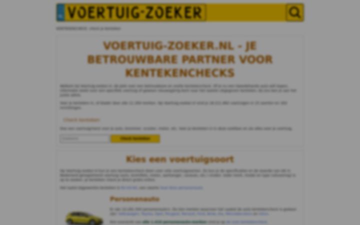 Screenshot of voertuig-zoeker.nl